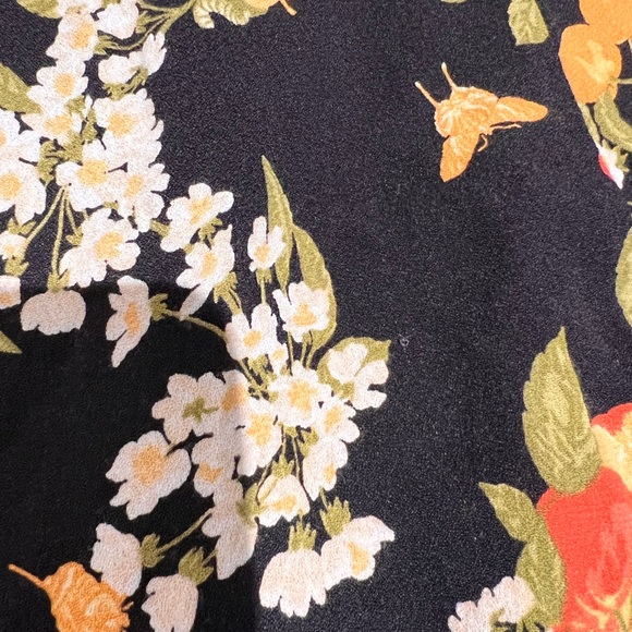 Reformation Black Floral Midi Dress - Picture 9 of 10